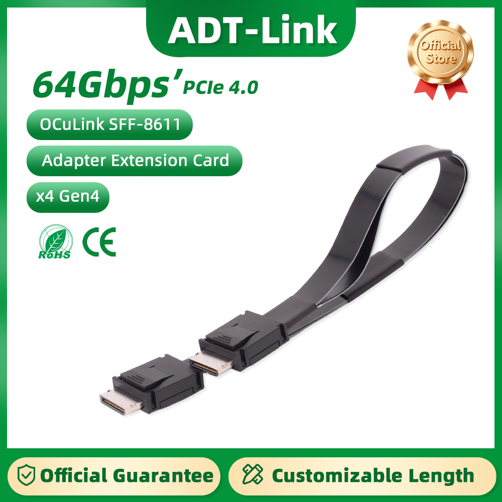 External Gpu Dock Pcie 4.0 Oculink - ADT-Link PCI-E 4.0 X4 SFF-8611 Maschio