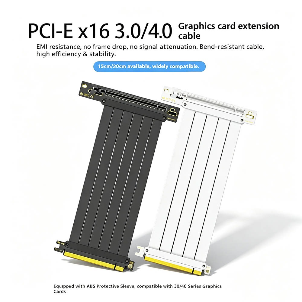Pcie 4.0 X16 Riser Cable 90 Degree - Cavo Riser GPU PCI‑E 4.0/3.0 X16
