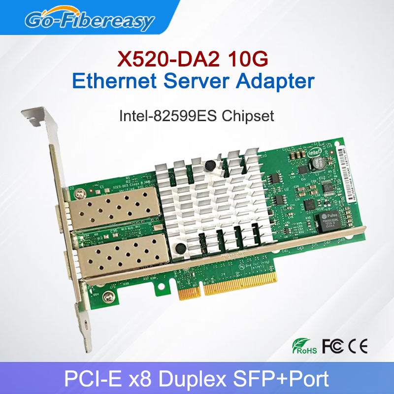 10Gb Sfp+ Pcie Network Card Dual Port - Scheda di rete NIC X520-DA2 10Gb