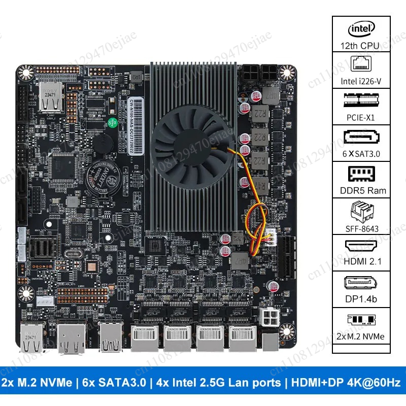Nas Motherboard N100 6 Sata - Scheda madre N100 Mini ITX NAS