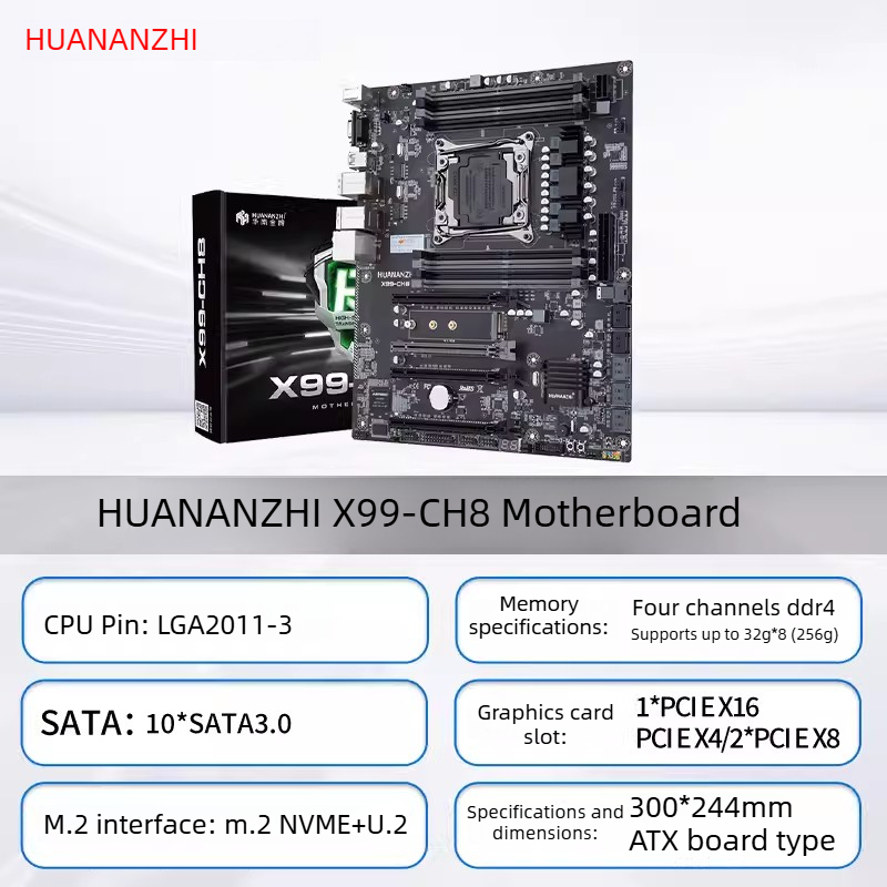 X99 Dual Cpu Motherboard Combo - Scheda Madre HUANANZHI LGA2011-3 X99 CH8