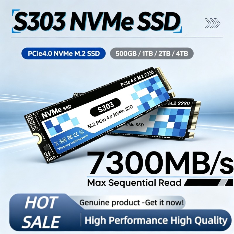 M.2 Nvme 4Tb Pcie 4.0 Ssd - S303, SSD NVMe M.2 PCIe 4.0
