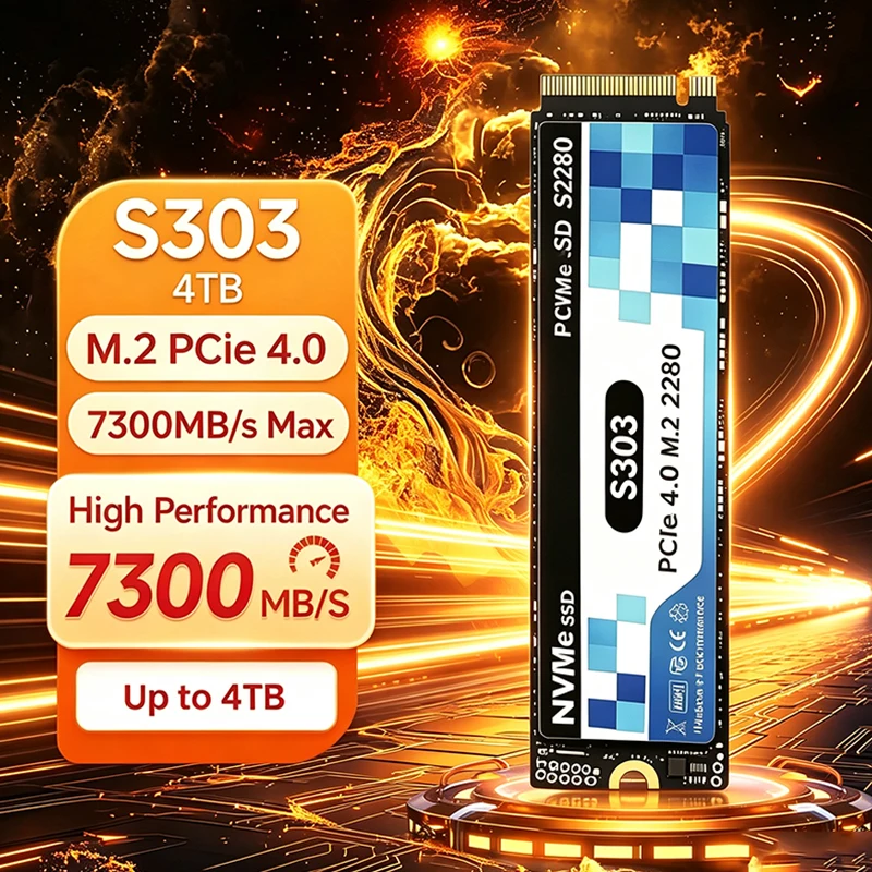 M.2 Nvme 4Tb Pcie 4.0 Ssd - 2026 Nuovo SSD Originale S303 M.2