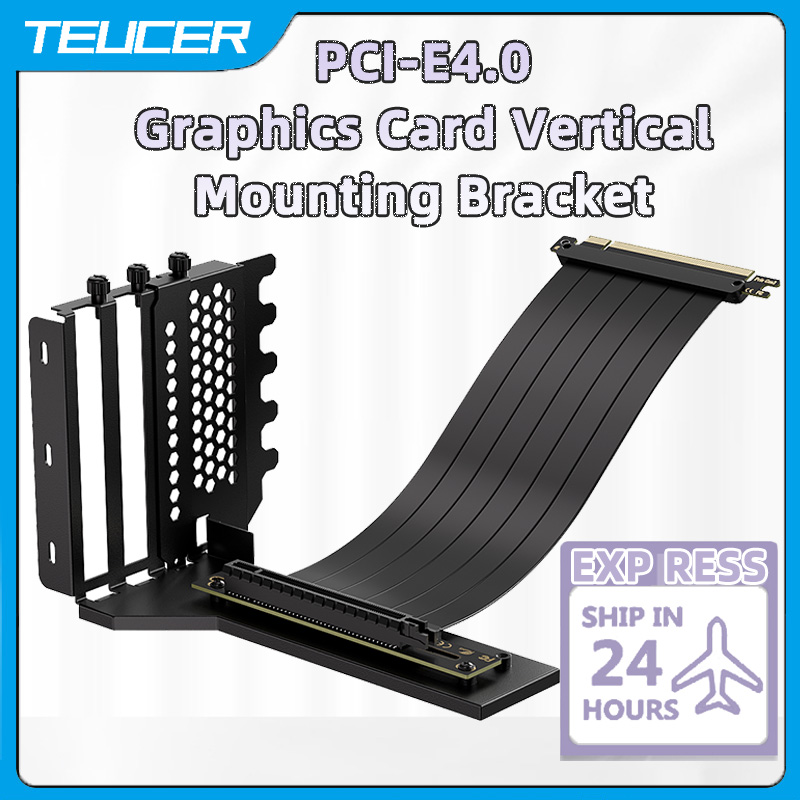 Pcie 4.0 X16 Riser Cable 90 Degree - TEUCER Kit supporto scheda grafica con