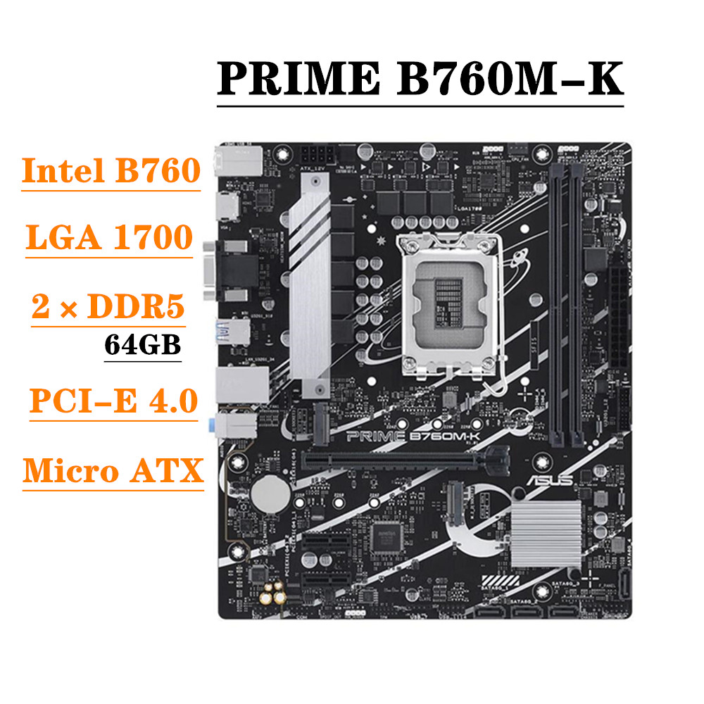 Lga 1700 Ddr5 Itx Motherboard - Scheda Madre ASUS PRIME B760M-K Supporto