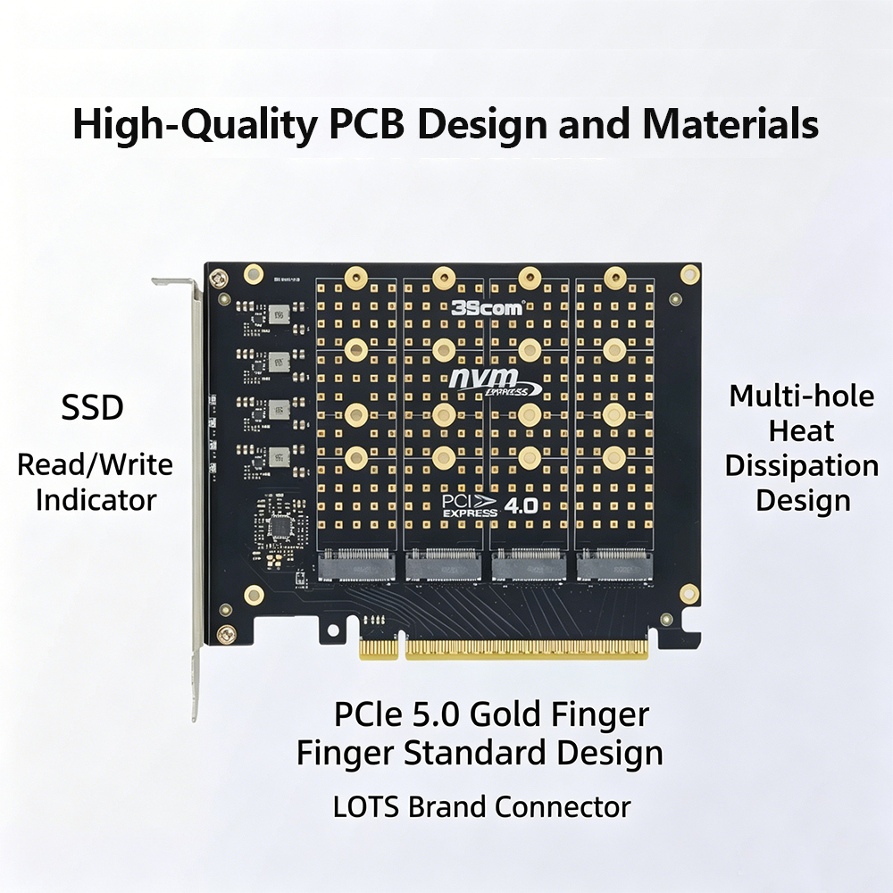 Scheda adattatore PCIe 4.0 X16 - Quad M.2 Nvme Pcie Bifurcation Card recensione e prezzo