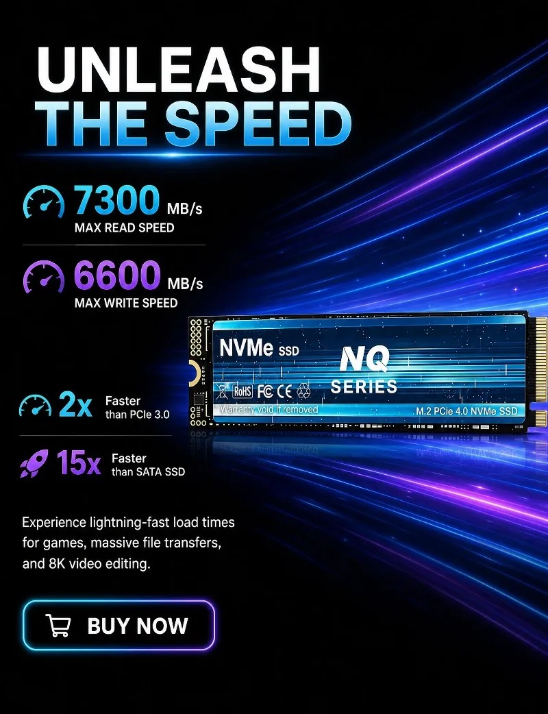 SSD NQ 2TB 4TB M.2 NVMe, unità - M.2 Nvme 4Tb Pcie 4.0 Ssd recensione e prezzo